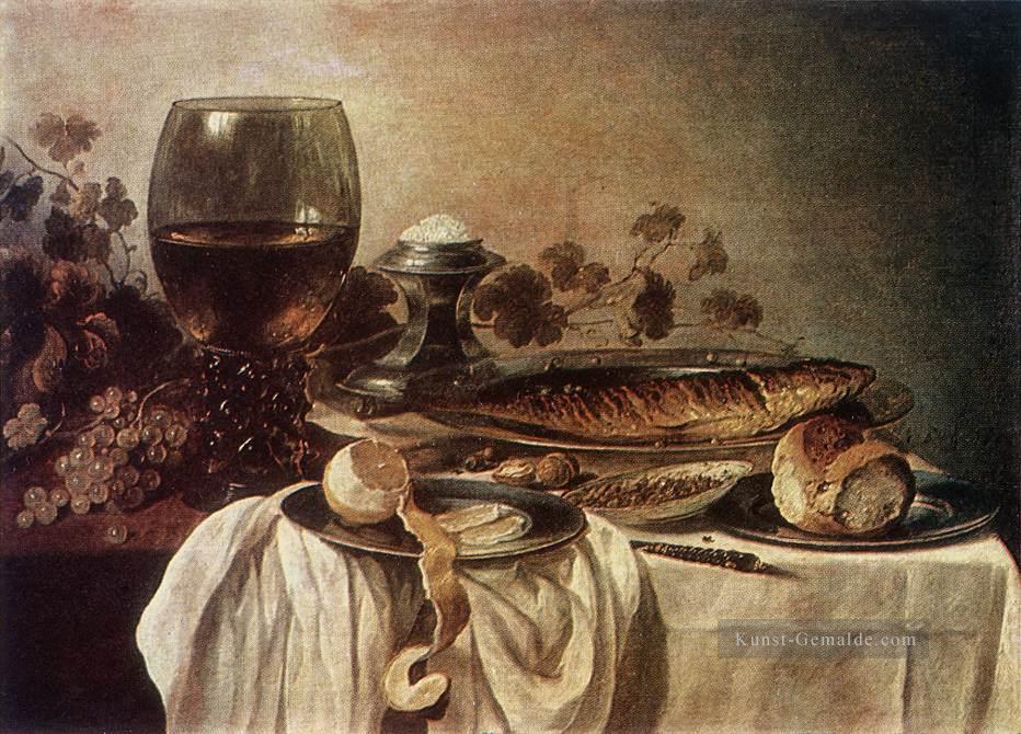 Frühstück Stück Stillleben Pieter Claesz Ölgemälde